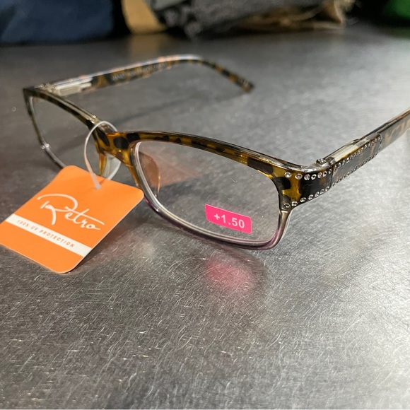 +1.50 Tortoise Readers Embellished with Bling!High Quality Glasses, NWT - Picture 3 of 15